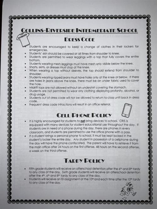 Dress Code and Cell Phone Policy